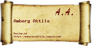 Amberg Attila névjegykártya